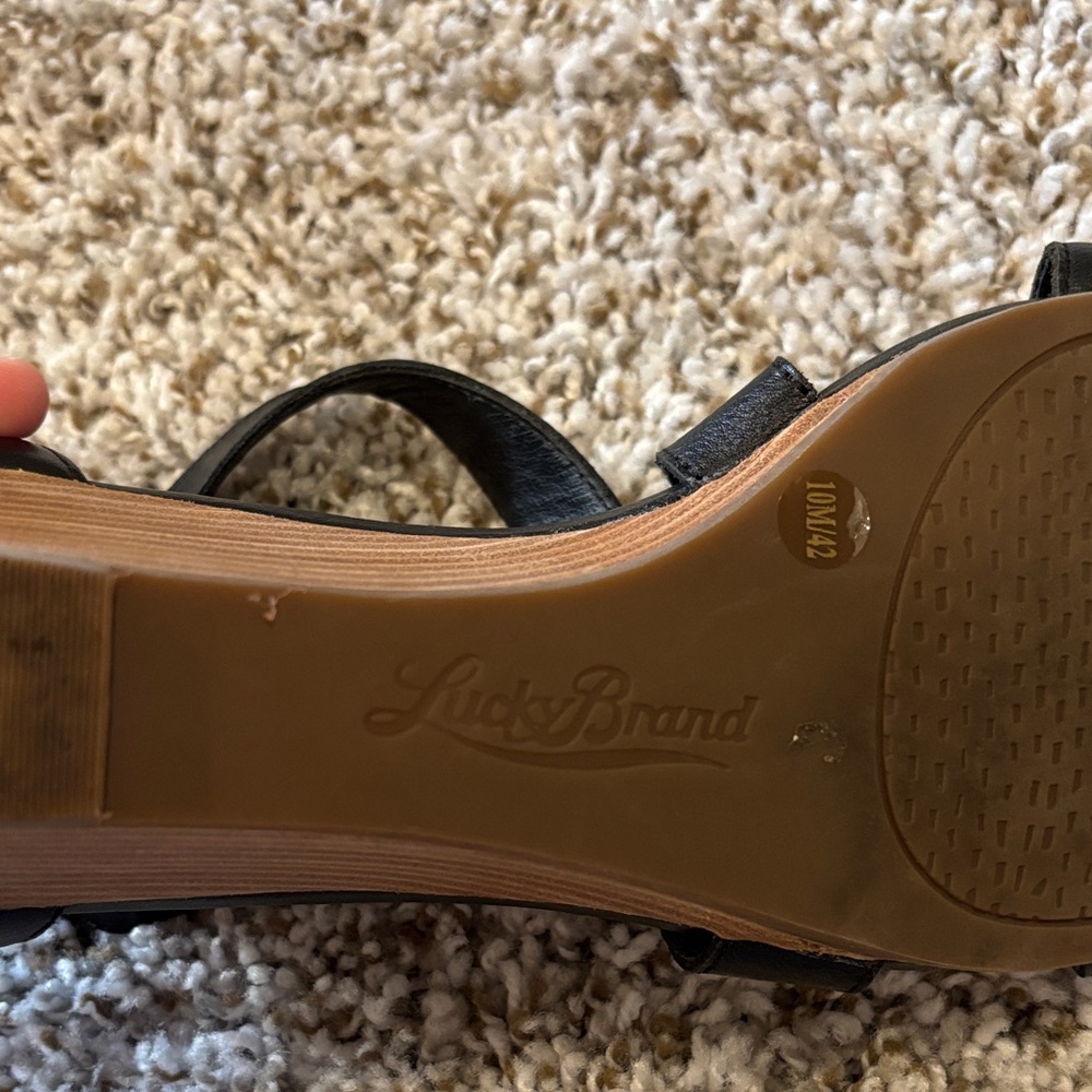 Lucky Brand Black Strappy Sandals - Picture 6 of 8